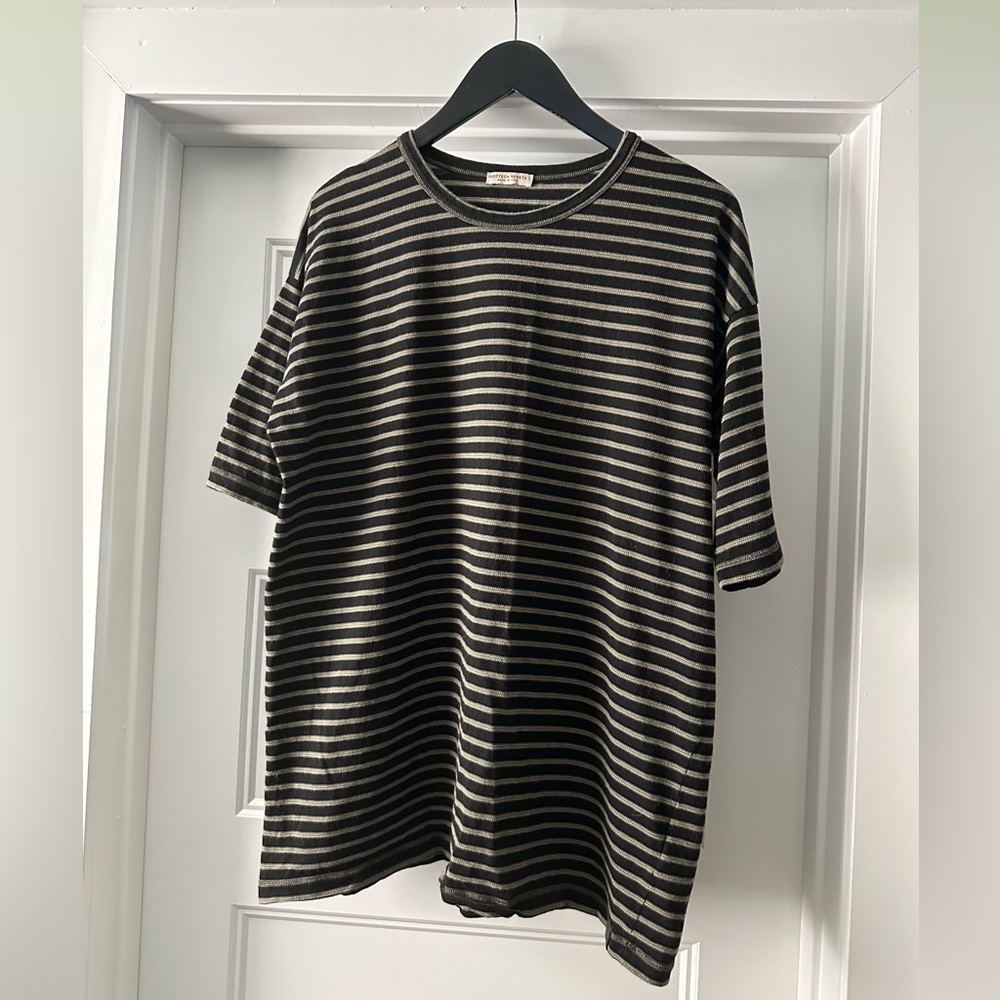Bottega Veneta Striped Cotton Jersey T Shirt L